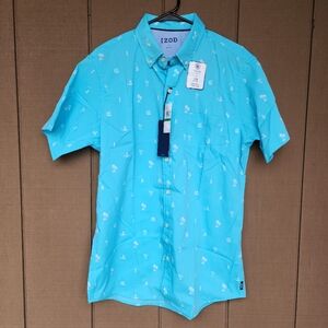 Izod Cool fx stretch athletic fit button down shirt